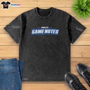 Premium Game Notes Initials Washed T-Shirt in soft fabric, perfect for casual wear and showcasing your unique style.