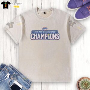 Top Siena Saints 2026 Men's Basketball Champions MAAC Washed T-Shirt featuring team logo and championship design.