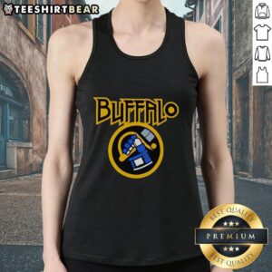 Pretty Buffalo H E Double Hockey Sticks tank top featuring a stylish design perfect for casual wear and sports enthusiasts.