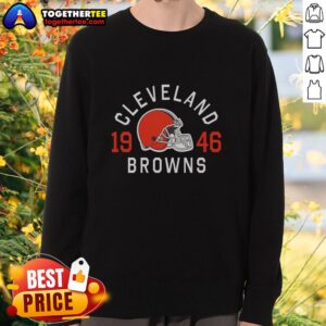 Hot Cleveland Browns Heritage Print Sweatshirt featuring team colors and logo, perfect for fans and casual wear.