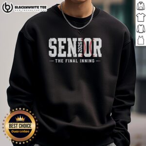 Alt Text: Top Baseball Senior 2026 The Final Inning retro sweatshirt featuring a vintage design for proud seniors.