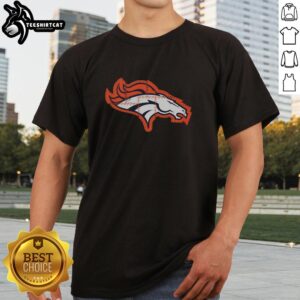Good Denver Broncos Rivet Logo T-Shirt featuring the iconic Broncos logo, perfect for fans and casual wear.