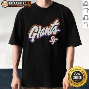 Alt Text: San Francisco Giants City Connect Pregame T-Shirt featuring vibrant colors and team logo, perfect for game day.