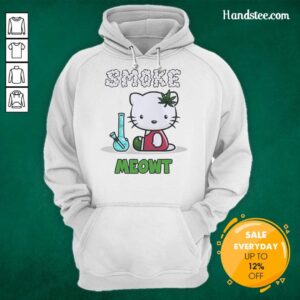 Official Smoke Meowt Hello Kitty Hoodie featuring a cute design and vibrant colors, perfect for casual wear.
