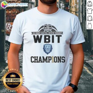 Columbia Lions Division I Women's Bit Champions T-Shirt in navy blue, featuring bold team logo and championship graphics.