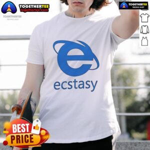 Top Ecstasy Logo Parody T-Shirt featuring a playful twist on the classic logo, perfect for casual wear and party vibes.