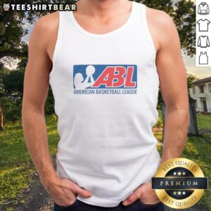 Good American Basketball League Logo Tank Top featuring a vibrant design, perfect for sports enthusiasts and casual wear.