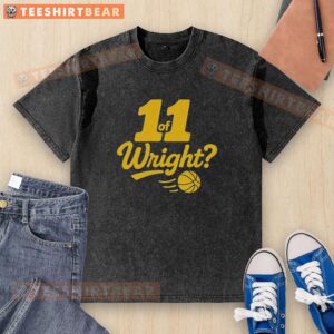 Premium Chazadi 11 of Wright Iowa Hawkeyes Basketball washed t-shirt featuring team colors and logo for fans.