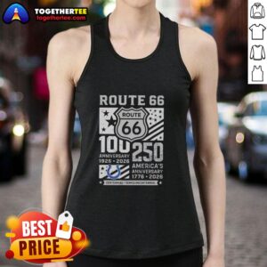 Official Indianapolis Colts Route 66 Centennial 100th Anniversary tank top celebrating 250 years of America, 1926-2026.