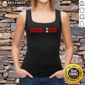 Alt Text: Black tank top featuring the 'Awesome 2026 Baseball Is Dead' logo, perfect for baseball fans and trendy casual wear.