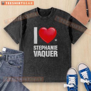 Hot Stephanie Vaquer wearing an 'I Love' washed t-shirt, showcasing a trendy casual look perfect for summer.