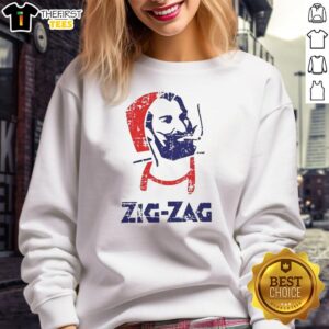 Alt Text: Awesome Zig Zag Smoking Vintage Sweatshirt featuring a unique zig-zag design and retro style for casual wear.
