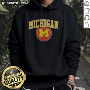 Nice Michigan Basketball Vintage T-Shirt - Image 2