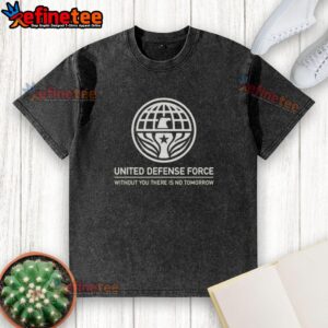 Premium United Defense Force 'Without You, There Is No Tomorrow' washed t-shirt in soft fabric, ideal for casual wear.