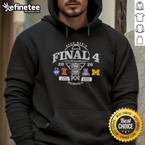 Official Indianapolis 2026 NCAA Men's Final 4 hoodie featuring bold graphics and a comfortable fit for fans.