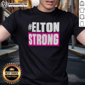 Good Elton Strong T-Shirt featuring bold graphics and vibrant colors, perfect for fans of Elton John and stylish casual wear.