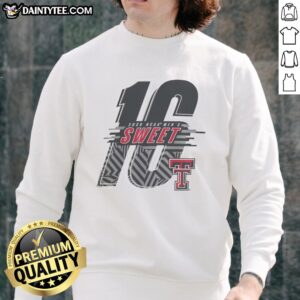Nice Texas Tech Red Raiders 2026 NCAA Men's Basketball Sweet 16 Sweatshirt, perfect for fans celebrating tournament success.