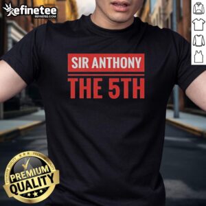Alt Text: Premium Sir Anthony The 5Th Stacked Block T-Shirt in stylish design, showcasing vibrant colors and comfortable fit.