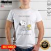 Cute December Crying Snoopy and Woodstock T-Shirt featuring festive design for holiday season apparel.
