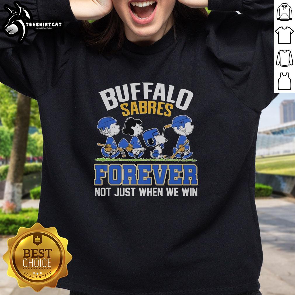 cute-peanuts-characters-x-buffalo-sabres-nhl-forever-not-just-when-we-win-sweatshirt Cute Peanuts Characters X Buffalo Sabres NHL Forever Not Just When We Win T-Shirt - Image 3
