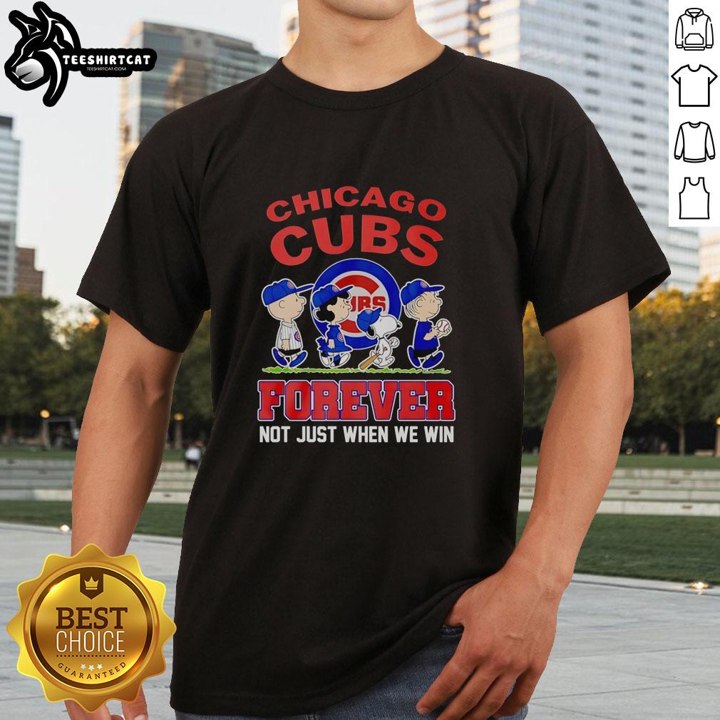 cute-peanuts-characters-x-chicago-cubs-mlb-forever-not-just-when-we-win-t-shirt Alt Text: Cute Peanuts characters on a Chicago Cubs MLB Forever Not Just When We Win T-shirt, perfect for fans and collectors.