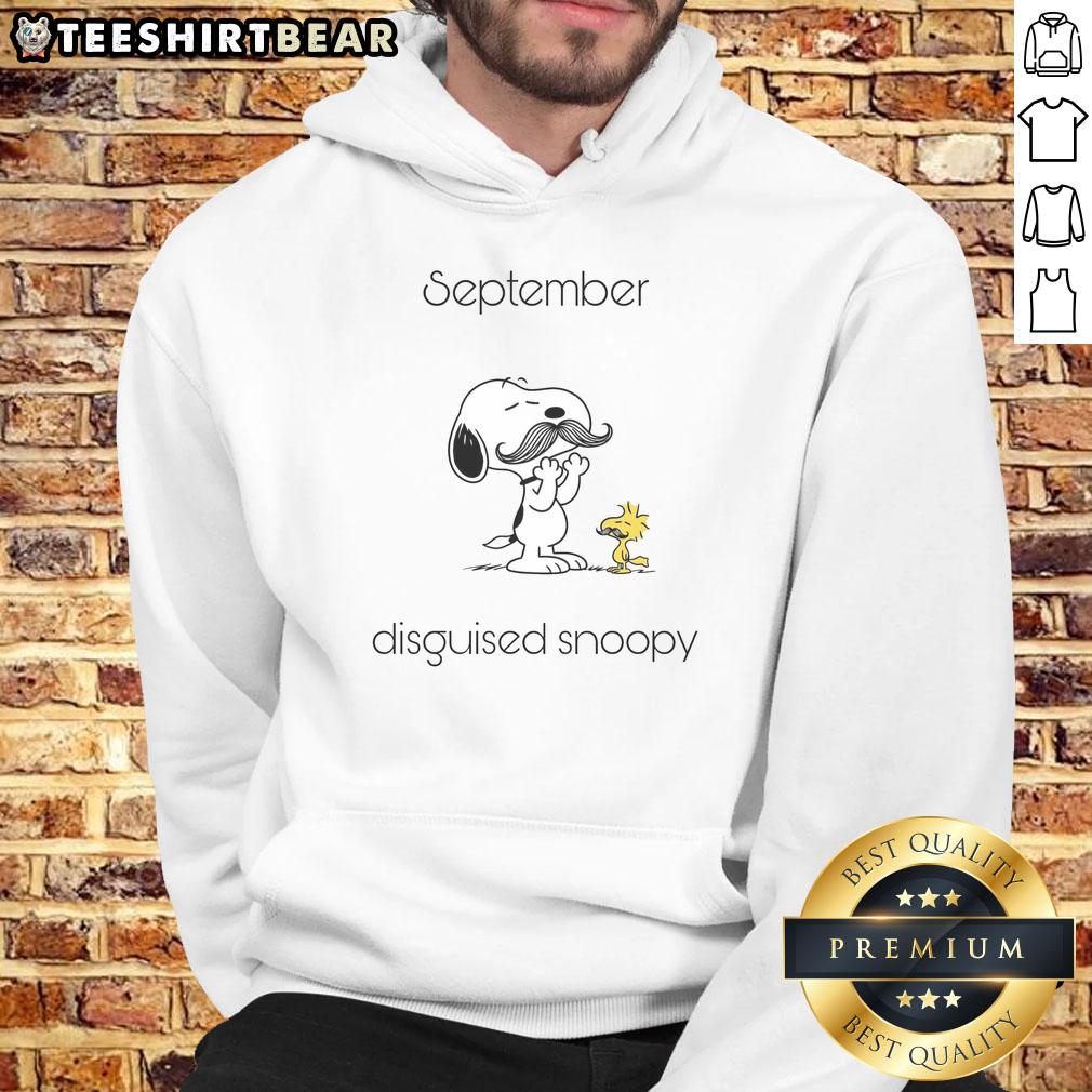 cute-setember-diguised-snoopy-woodstock-hoodie Cute September Snoopy and Woodstock hoodie featuring a playful disguise design for cozy autumn vibes.