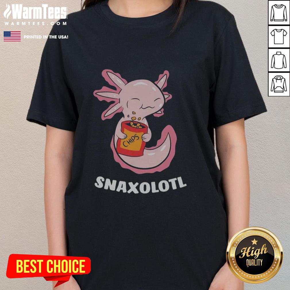 cute-snaxolotl-chips-ladies-tee Cute Snaxolotl Chips ladies tee featuring an adorable axolotl design, perfect for snack lovers and casual wear enthusiasts.