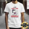 Alt Text: Cute Snoopy I Am Who I Am Middle Finger T-Shirt featuring a playful Snoopy graphic, perfect for casual wear.
