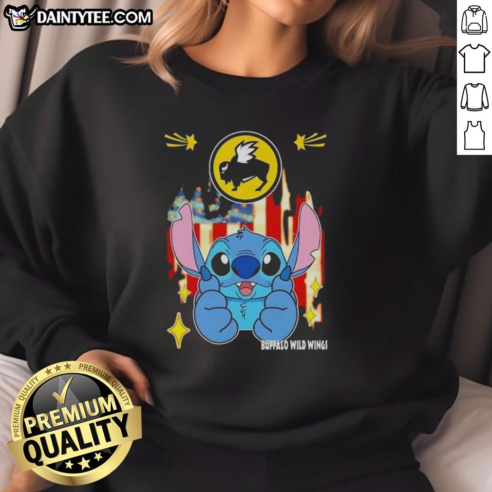 cute-stitch-like-buffalo-wild-wings-usa-flag-sweatshirt Alt Text: Cute Stitch-like Buffalo Wild Wings USA Flag sweatshirt featuring a vibrant design perfect for fans and casual wear.