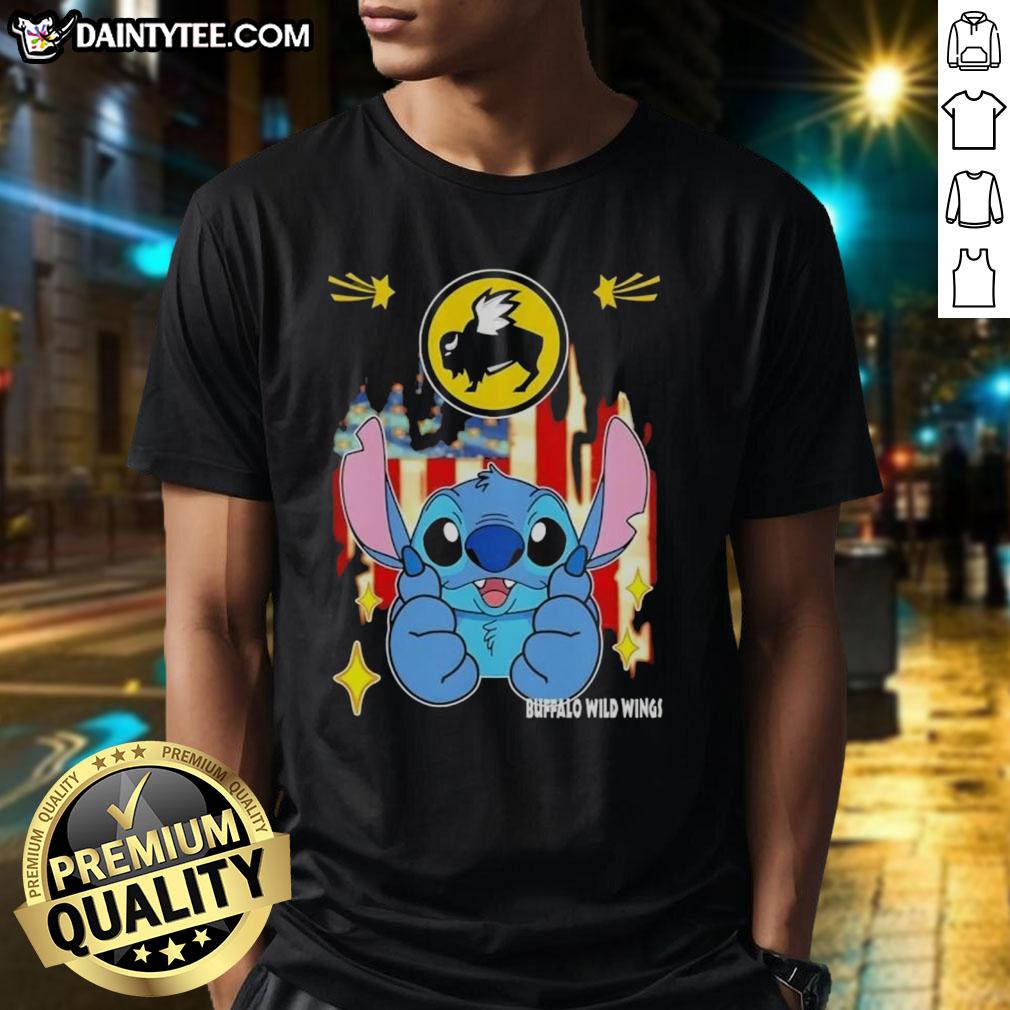 cute-stitch-like-buffalo-wild-wings-usa-flag-t-shirt Alt Text: Cute Stitch Like Buffalo Wild Wings USA Flag T-Shirt featuring a playful design with the American flag colors.