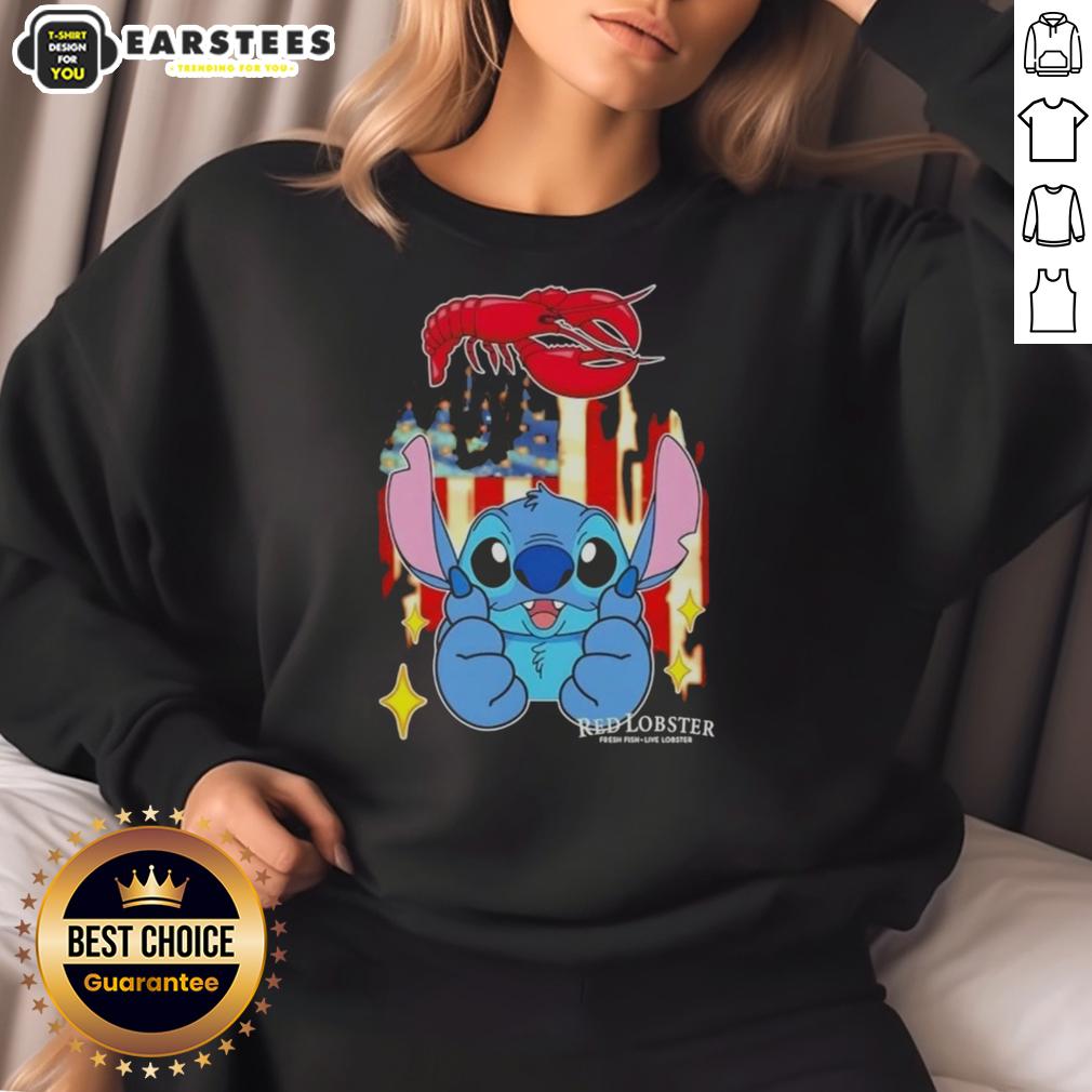 cute-stitch-like-red-lobster-usa-flag-sweatshirt Cute stitch-like red lobster USA flag sweatshirt perfect for patriotic outfits and coastal style lovers.