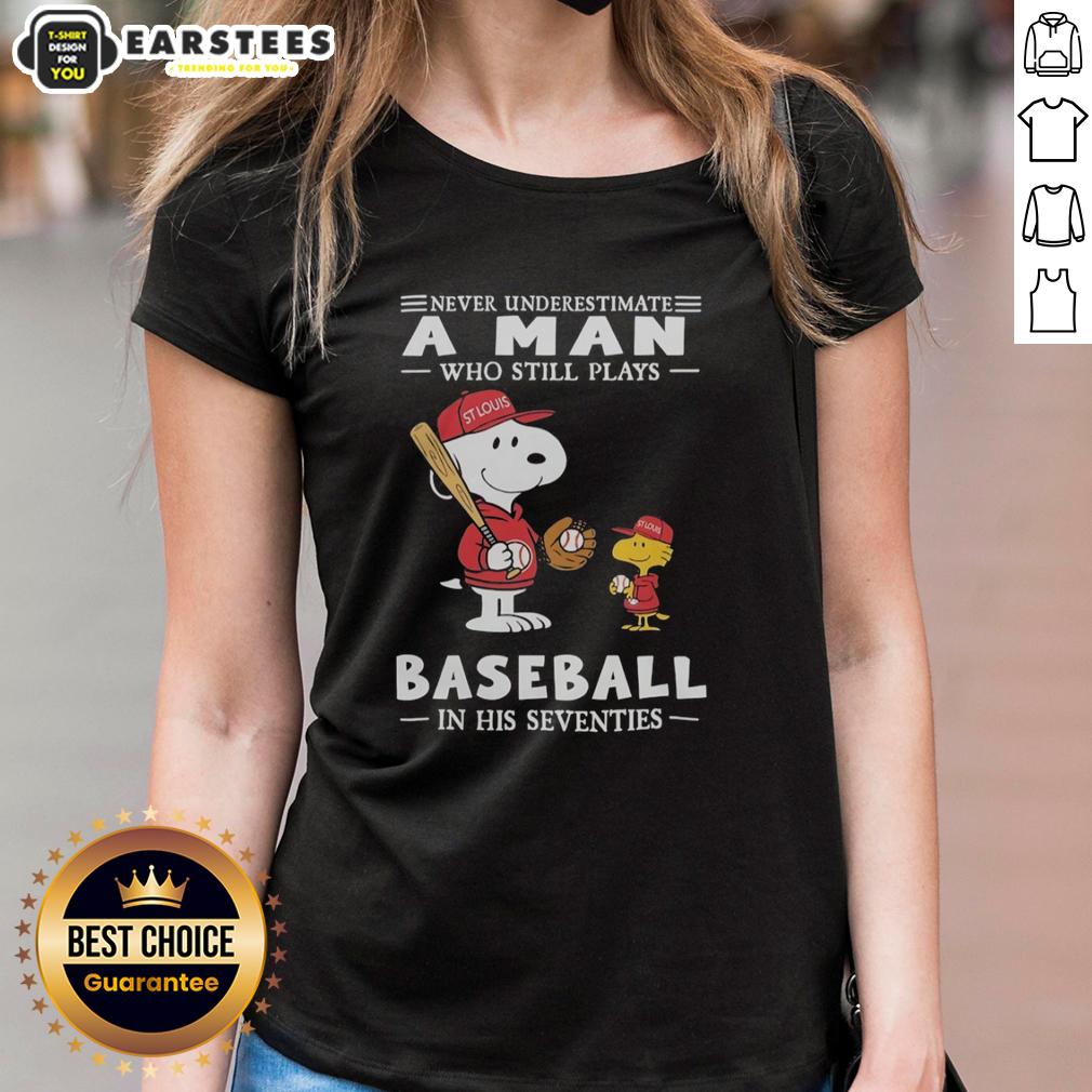 cute-the-peanuts-x-st-louis-cardinals-never-underestimate-a-man-who-still-plays-baseball-in-his-seventies-ladies-tee Alt Text: Cute Peanuts X St. Louis Cardinals tee for ladies: 'Never Underestimate A Man Who Still Plays Baseball In His Seventies'