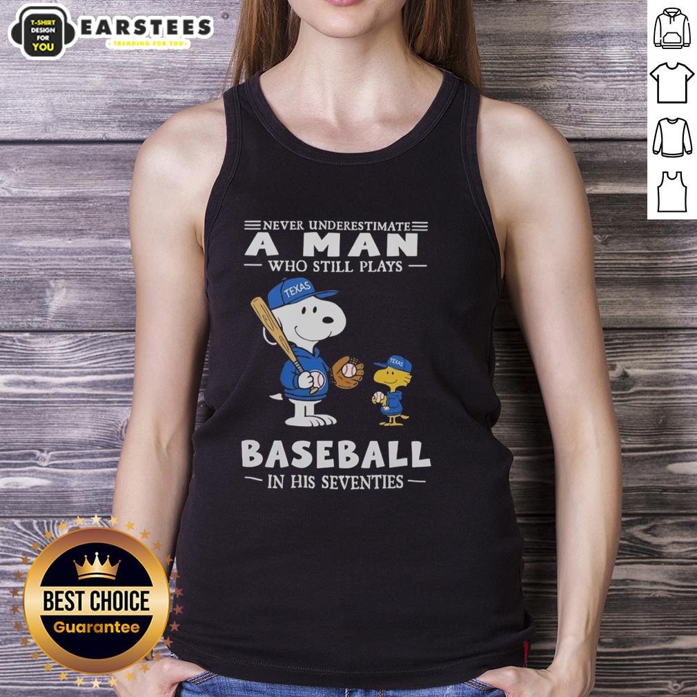 cute-the-peanuts-x-texas-rangers-never-underestimate-a-man-who-still-plays-baseball-in-his-seventies-tank-top Cute Peanuts X Texas Rangers tank top featuring 'Never Underestimate A Man Who Still Plays Baseball In His Seventies.'