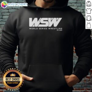 Official WSW World Series Wrestling hoodie featuring a bold logo and stylish design for wrestling fans.