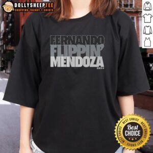 Good Fernando Flippin Mendoza Ladies Tee featuring a stylish design perfect for casual wear and fan events.