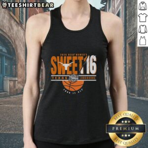 Top Texas Longhorns NCAA Women's Sweet 16 2026 Men's March Madness Four It All Tank Top design featuring team colors.