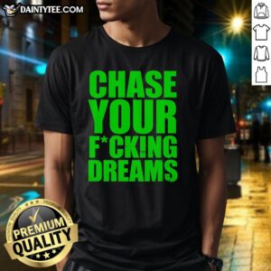 Awesome Crossed Heart Chase Your Dreams T-Shirt design featuring a heart graphic and inspiring text, perfect for motivation.