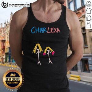 Top Charlexa Charlotte Flair and Alexa Bliss WWE tank top featuring vibrant graphics of both wrestlers in action.