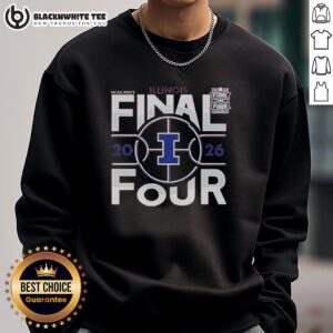 Awesome Illinois Illini Final Four 2026 Men's March Madness Sweatshirt showcasing school pride and championship spirit.