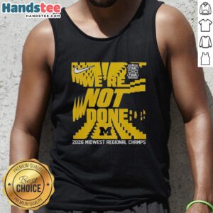 Alt Text: Premium Michigan Wolverines Final Four 2026 Midwest Region Champs tank top, perfect for fans celebrating victory.