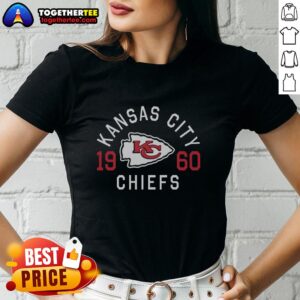 Hot Kansas City Chiefs Heritage Print Ladies Tee featuring vibrant team colors and logo, perfect for fans.