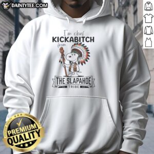 Alt Text: Cozy Nice Im Chief Kickabitch Snoopy hoodie from the Slapahoe collection, perfect for casual wear.