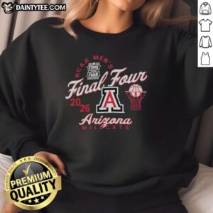 Awesome Arizona Wildcats NCAA Men's Final Four 2026 sweatshirt featuring vibrant team colors and logo design.