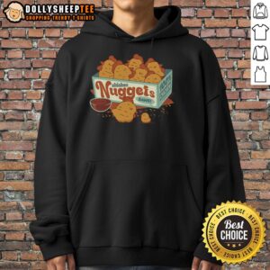 Top Chicken Nuggets Bawk hoodie featuring a fun design for chicken lovers, perfect for casual wear and food enthusiasts.