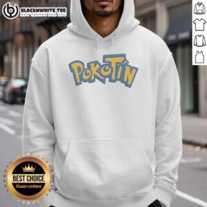 Original Pokotin Parody Logo Shirt Hoodie featuring a unique and vibrant design, perfect for fans of parody fashion.