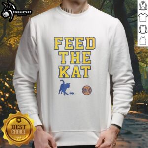 Alt Text: Official New York Knicks Feed The Kat Sweatshirt featuring team colors and logo, perfect for fans and casual wear.