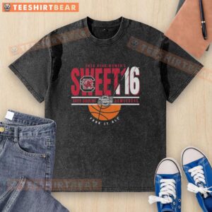 Top South Carolina Gamecocks NCAA Women's March Madness Sweet 16 2026 washed t-shirt, showcasing team pride and style.