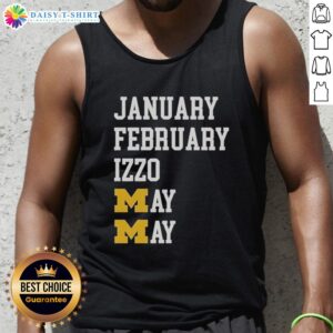 Hot Michigan Wolverines tank top for January-February, featuring Izzo and May designs, perfect for game day attire.