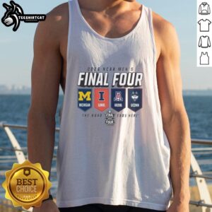 Men's Final Four 2026 tank top featuring 'The Road Ends Here' design, perfect for basketball fans and team supporters.