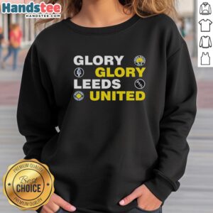 Premium Glory Glory Leeds United FC sweatshirt featuring club logo and stylish design, perfect for fans.